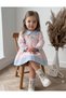 Baby Girl Bebe Collar Girl's Dress Linen Look Premium Special Design - 2