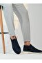 Angela Model Genuine Leather Handmade Navy Blue Suede Casual Shoes - 2