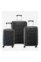 Dune Hardcase 4-Double Wheel Expandable Cabin and Check-In Luggage Trolley Set 3-Pieces - Black