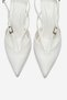 Armonia White Leather Women's Heeled Shoes with Tape Detail - 2