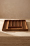 Acre Acacia Expandable Spoon Holder Organizer - Wooden 5-7 Compartment Expandable Drawer Organizer - 2