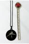 3.5 cm Plate Black Color Double Sided Ayetel Kursi Embroidered 60 cm Accordion Chain 316L Stainless Steel Necklace - 4