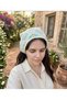 Women's Blue Daisy Motif Hand Knitted Bandana - Retro Boho Knitted Hair Accessory Mixed Color - 2