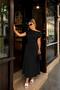 Drapeli Boat Neck Polka Dot Dress - 3