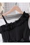 Girl's One Shoulder Party Dress Tulle Polka Dot Evening Dress - 3