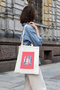 Fish Love Printed Linen Cloth Bag Pytkbc1008