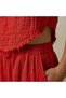 Women's Muslin Textured Crop Tank Top and Cargo Pocket Shalwar Pants Two-Piece Set - 5