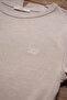 Light beige crew neck basic blouse - 5