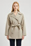 Stone Belted Short Trench Coat