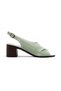 Genuine Leather Women's Daily Heeled Sandals DD0178