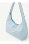 Blue Shk331 Soft Textured, Zippered, Women's Hand, Arm and Shoulder Bag - 2