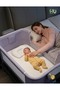 HU Electric Baby Bedside Sleeper Bassinet – Automatic Rocking Cradle with Bluetooth Music, Digital Display, Remote Control, Adjustable Height, Mosquito Net & Lockable Wheels