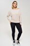 Women's One Shoulder Low Cut Casual Sweatshirt with Boat Neckline - 4