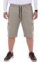 Men's Large Size, Suitable for Weight up to 177 Kilograms, Knee-Length Cargo Pocket Gabardine Capri Mink