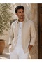 Single Pocket Detail, 100% Cotton Linen, Breathable, Light Textured, Button-Up Collar, Men's Linen Shirt