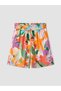 Lcw Everyday Purple Elastic Waist Floral Women's Shorts - 5
