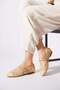 Hesonle Belt Scarf Straw Women's Ballerina Beige - 2