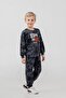 Boy's Printed Anthracite Long Sleeve Tracksuit Set Us2623-C-V2