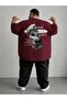 Men's Large Size Oversize Printed T-Shirt 100% Cotton Back Printed Short Sleeve Crew Neck