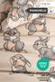 Rabbit Beige Cotton Ranforce Single Duvet Cover Set - 3