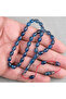 Crimped Amber Beads with Cutting System, Ankle Length 5X8Mm, Prayer Beads Blue - 4