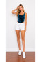Imported Women's Velvet Crop - 3