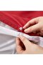Hafaa Double Duvet Set Soft Printed Bedding Set Brushed Microfiber Duvet Cover with Pillowcases (Red and White Dotted 200x200 CM) - 6