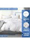 Premium 3 Piece Duvet Cover Set | 100% Cotton Fabric Duvet Cover & 2 Pillow Shams (White, 200 x 200cm) - 6