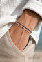 Set of 2 Pink Gray Macrame Rope Bracelets Adjustable Unisex Minimal Couple Bracelets - 3