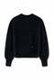 Girl's Black Furry Plush Sweater 8-18 Years Black