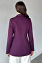 Mürdüm Gülseli Women's Lined Pleated Blazer Jacket - 4