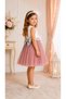 Girl's Beaded Collar Sparkling Sequin Belted Detachable Bow Heart Back Detail Lined Evening Dress 1-5 Years Special Occasion, Birthday - 4