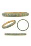 Summer Trend Enameled Steel Special Motif Design Thick Bracelet Green