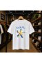 Par La Mer Printed 100% Cotton Oversize Loose Regular Fit Crew Neck T-Shirt