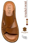 Genuine Leather Men's Slippers - Genuine Leather Men's Slippers with Soft Thick Soles g Taba - 4