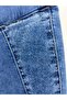 Plus Size Stoned Denim Women's Trousers - 3