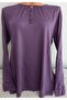 Er Clothing Summer Combed Cotton Blouse Long Sleeve Elastic Cuff Crew Neck Lilac - 5