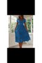 Viscose Midi Length Pleated Gathered Summer Dress - 3
