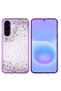 Galaxy A37 Case Camera Raised Glittery Drop Stone Silicone Shrp