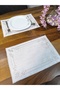 Duck Linen Cream Gray Embroidered Luxury Runner 2-Pack (40X27 cm) - 4