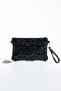 Black Patent Leather Star Stitched Clutch Portfolio Women's Bag - 2