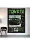 Toyota Ae86 Blueprint Wall Covering Wall Tapestry First Quality Satin Fabric Poster