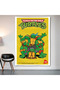 Teenage Mutant Ninja Turtles Wall Cloth Wall Tapestry First Quality Satin Fabric Poster