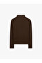 Camisole Fabric Slim Fit Long Sleeve High Neck Ribbed T-Shirt - 5