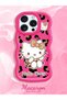 iPhone 15 Pro Max Compatible Case Camera Protector Red Silicone Couple Phone Case Kitty Pattern - 2