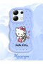 Redmi Note 13 4g Compatible Case with Camera Protector Blue Silicone Couple Phone Case Kitty Pattern - 2