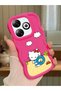 Infinix Hot 40I Compatible Case Camera Protector Red Silicone Couple Phone Case Kitty Pattern