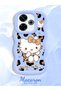 Redmi 13 Compatible Case Camera Protector Blue Silicone Couple Phone Case Kitty Pattern - 2