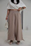 Beige Shalwar Trousers with Elastic Waist and Elasticated Cuffs - 261045 - 7