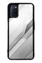 Oppo A52 Silver Titanium Edge Design Glossy Phone Case